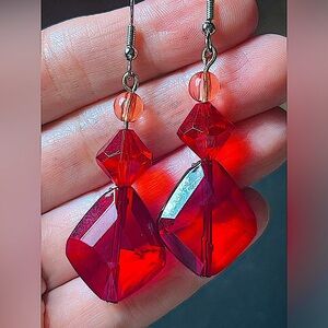 Gorgeous Red Dangle Earrings